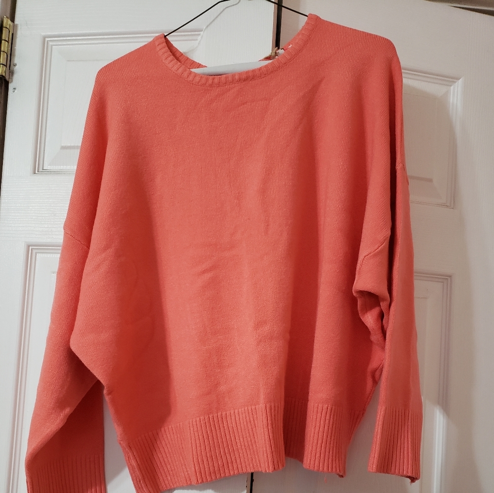 Woven heart sweater